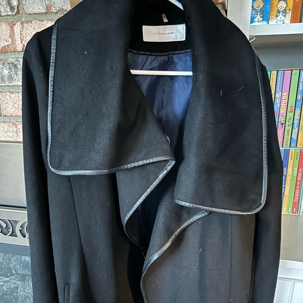 Black T Tahari dress coat